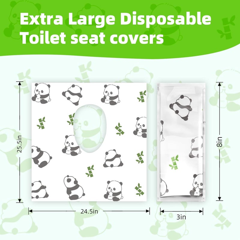 dlnope Store Upgraded Disposable Toilet Seat Covers (20 Pack) - Waterproof, Cute Panda Print, Travel-Friendly Individual Packs, Suitable for Kids & Adults, Perfect for Toddlers’ Potty Training in Public Restrooms - Image 5